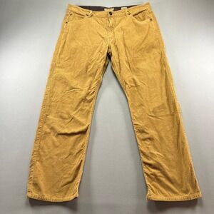 Get Lucky Corduroy Pants Mens 38x32 Brown Cotton Chino Mid Rise Straight Leg
